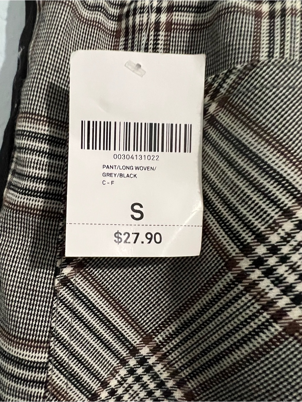 Forever 21 Men's Gray Plaid jogger dress Pants with Black Side Stripes - Picture 4 of 4